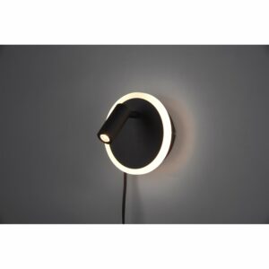 Trio LED-Wandleuchte Jordan Schwarz Matt Metall