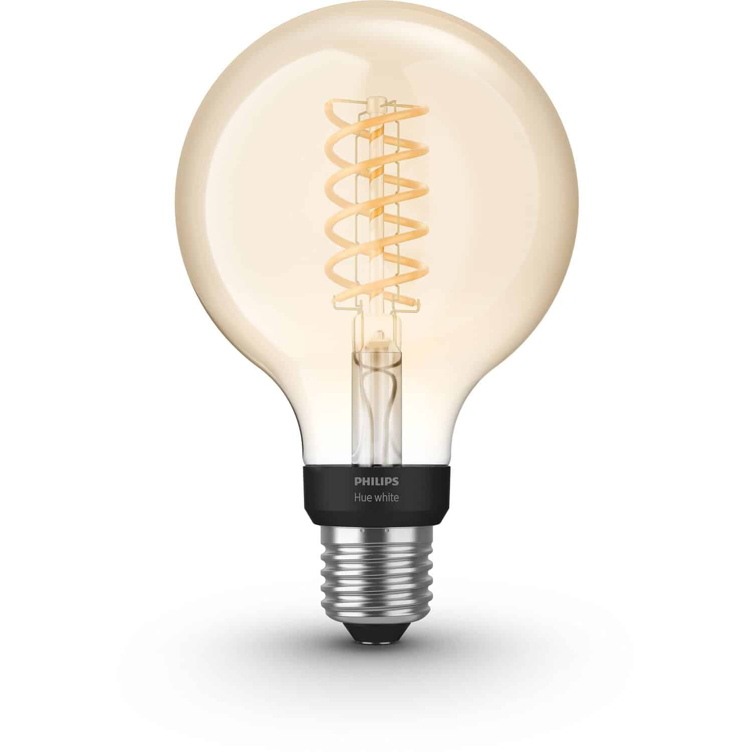 Philips Hue LED-Lampe Filament Globe White E27 / 7 W