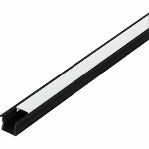 Eglo Alu LED-Einbauprofil Schwarz Diffuser Weiß Recessed Profil 2 Länge 1000 mm
