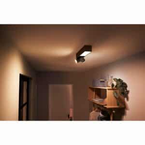 Philips Hue Spot 2-flg. White & Color Ambiance Centris Schwarz 1600 lm