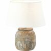 Brilliant Tischlampe Amadora Weiß-Braun