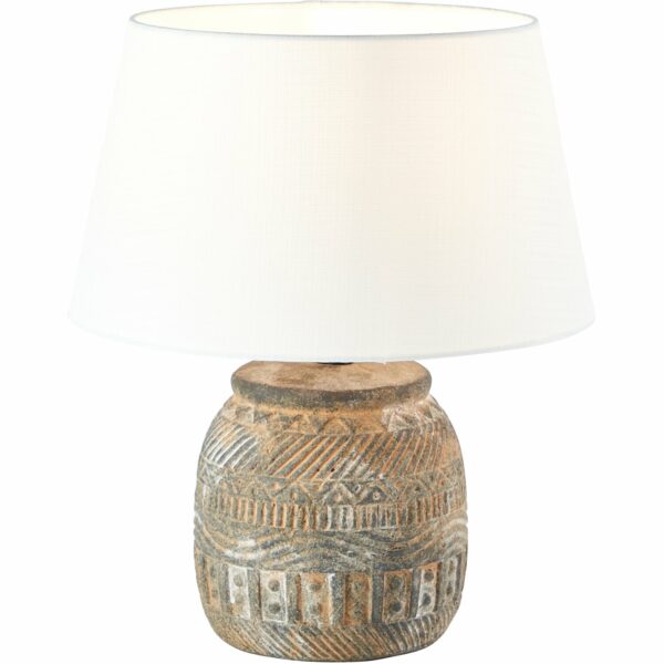 Brilliant Tischlampe Amadora Weiß-Braun