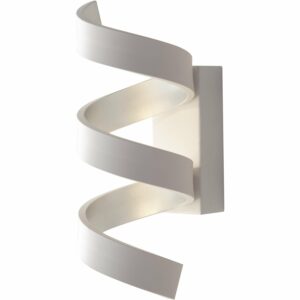 Luce Design LED-Wandlampe Helix Weiß-Silber 26 x 10 x 13