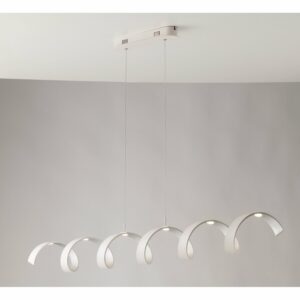 Luce Design LED-Pendelleuchte Helix Weiß-Silber 125 x 120 x 13