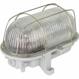 LED-Kellerlampe 7 W Strukurglas 800 lm Grau