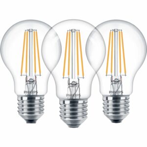Philips LED-Leuchtmittel E27 Glühlampenform 7 W 3er Set 10