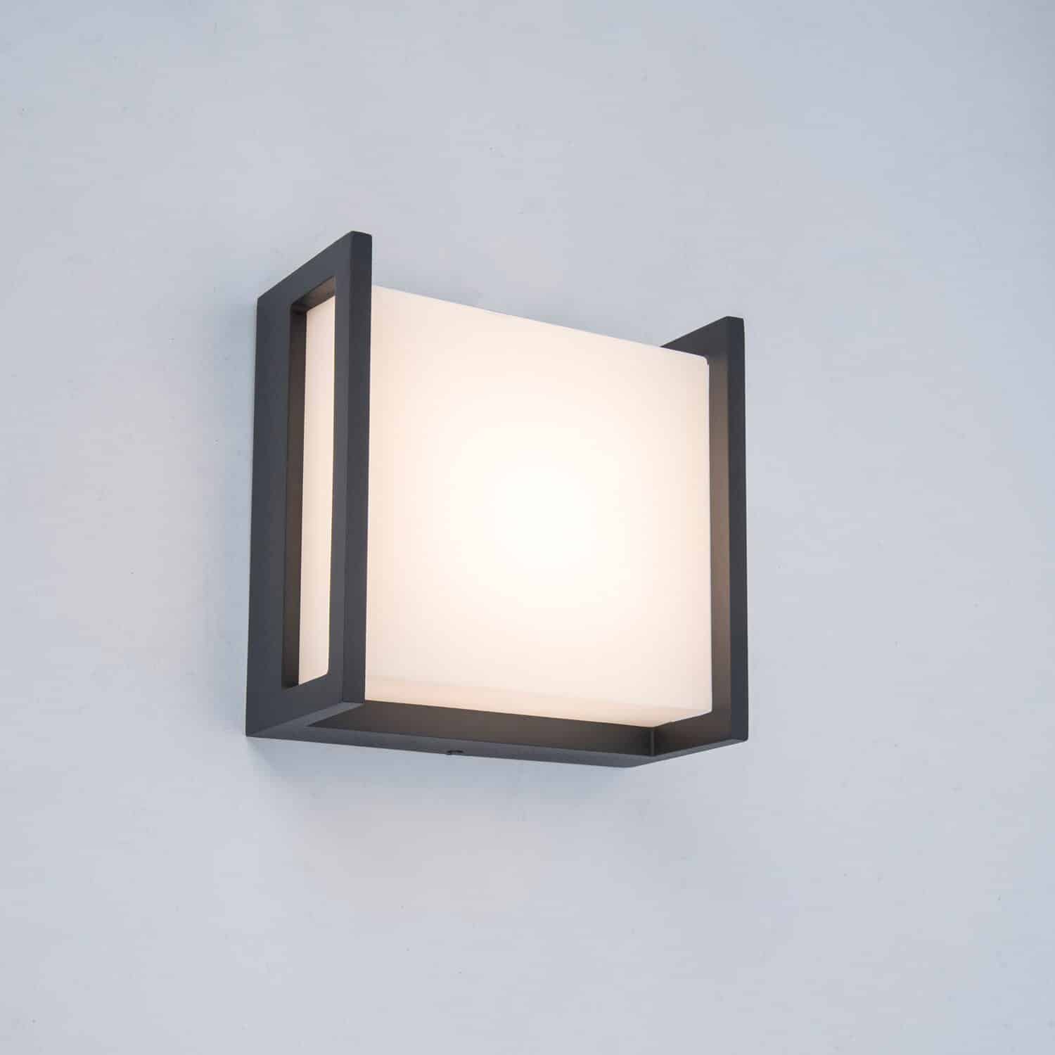 Lutec LED-Außenwandleuchte Qubo klein quadratisch