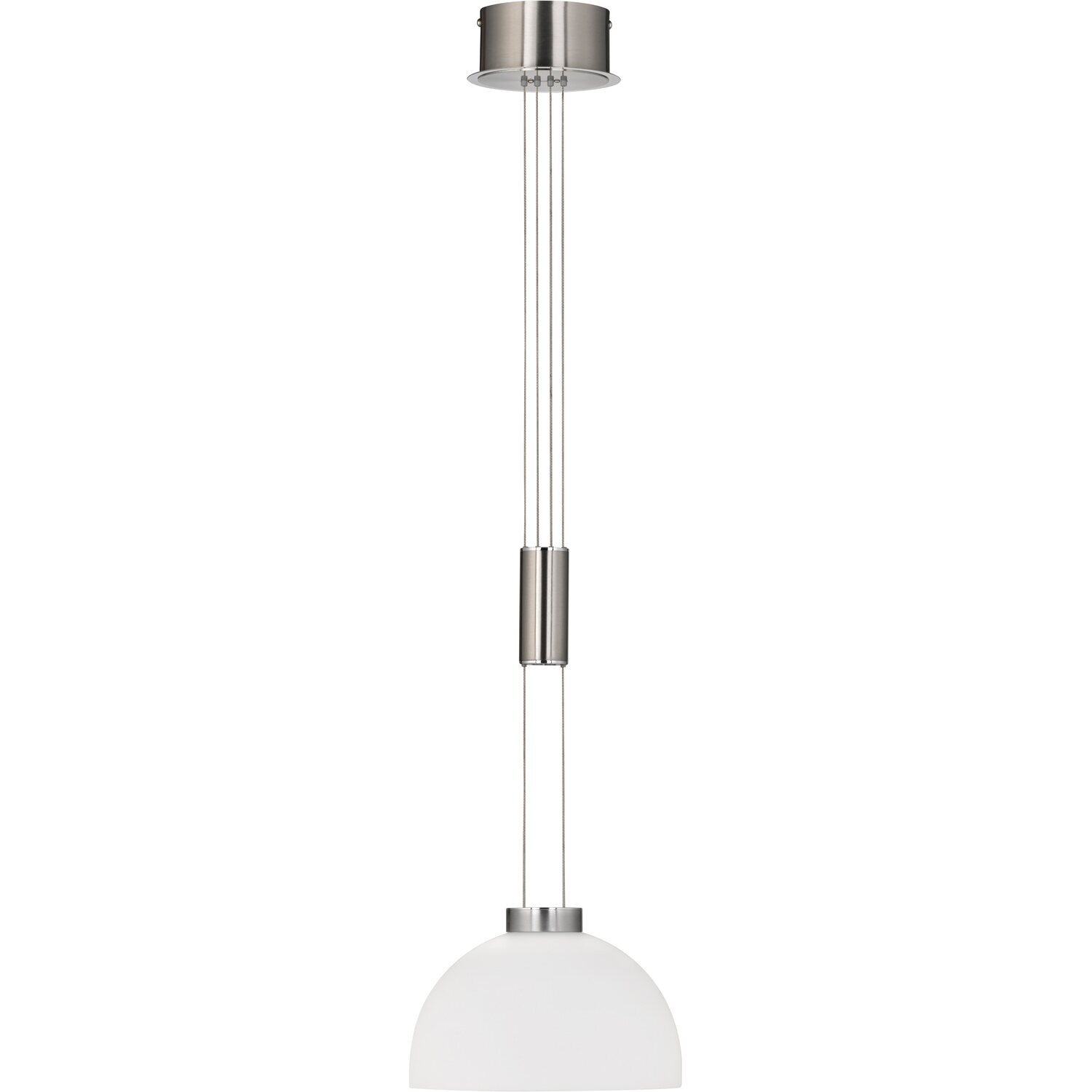 Fischer & Honsel LED-Pendelleuchte Avignon 1x 9 W Weiß-Nickel 1000 lm