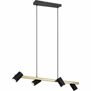 Trio Pendelleuchte Marley 1.500 mm x 800 mm x 180 mm Schwarz-Gold