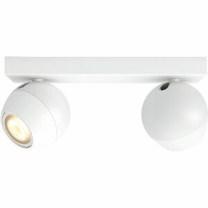 Philips Hue Spot 2-flg. White Ambiance Buckram Weiß 2 x 250 lm inkl. Dimmer