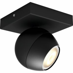 Philips Hue Spot 1-flg. White Ambiance Buckram Schwarz 250 lm inkl. Dimmer