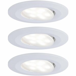 Paulmann LED Einbauleuchte Calla rund 3x6W  Weiß matt schwenkbar 4000K IP65