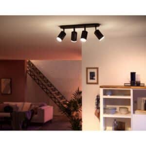 Philips Hue LED-Spot 4er Fugato White & Color Ambiance Schwarz