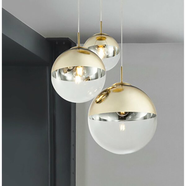 Globo Pendelleuchte Varus Metall Goldfarbig