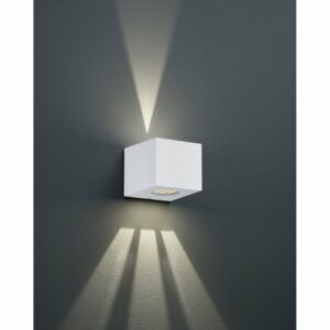 Trio LED-Außenwandleuchte Cordoba Weiß matt
