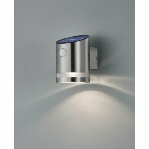 Trio LED-Außenwandleuchte Salta mit Solarmodul Nickel matt